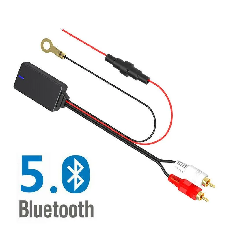 

receptor Bluetooth para coche, adaptador de Cable Audio de Radio con Bluetooth 5,0, conector 2RCA, adaptador auxiliar