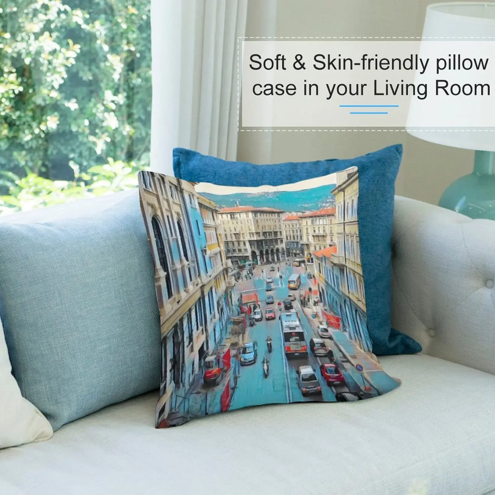 Подушка Street of Trieste наволочка рождественская подушка комплект чехлов