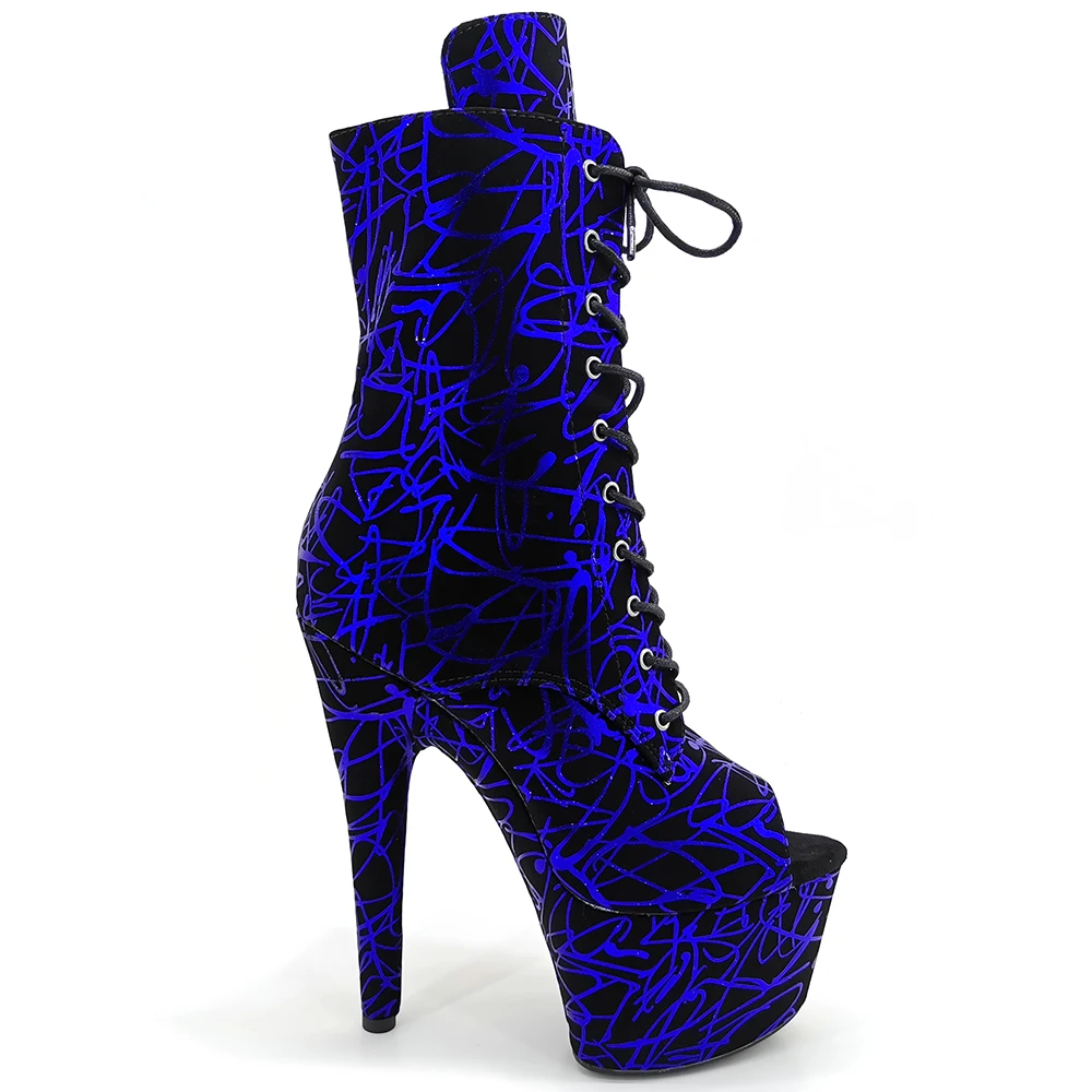 Leecabe 17CM/7inches Pole dancing shoes High Heel platform Pole Dance boot