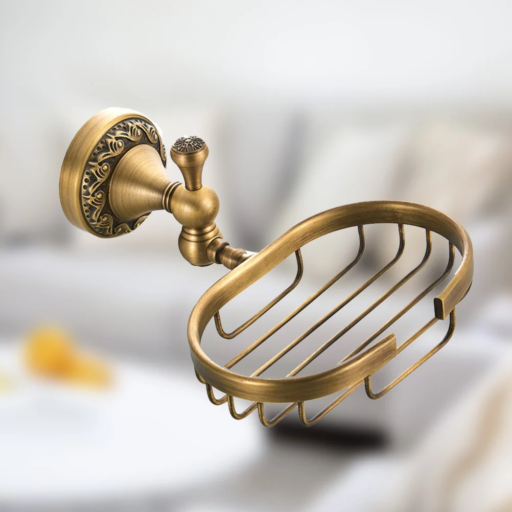 Винтажный стиль твердая латунь настенный держатель для мыльницы ванны душа