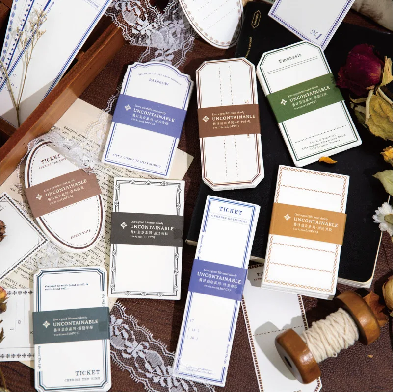 

30 шт./партия, бумажные блокноты для записей