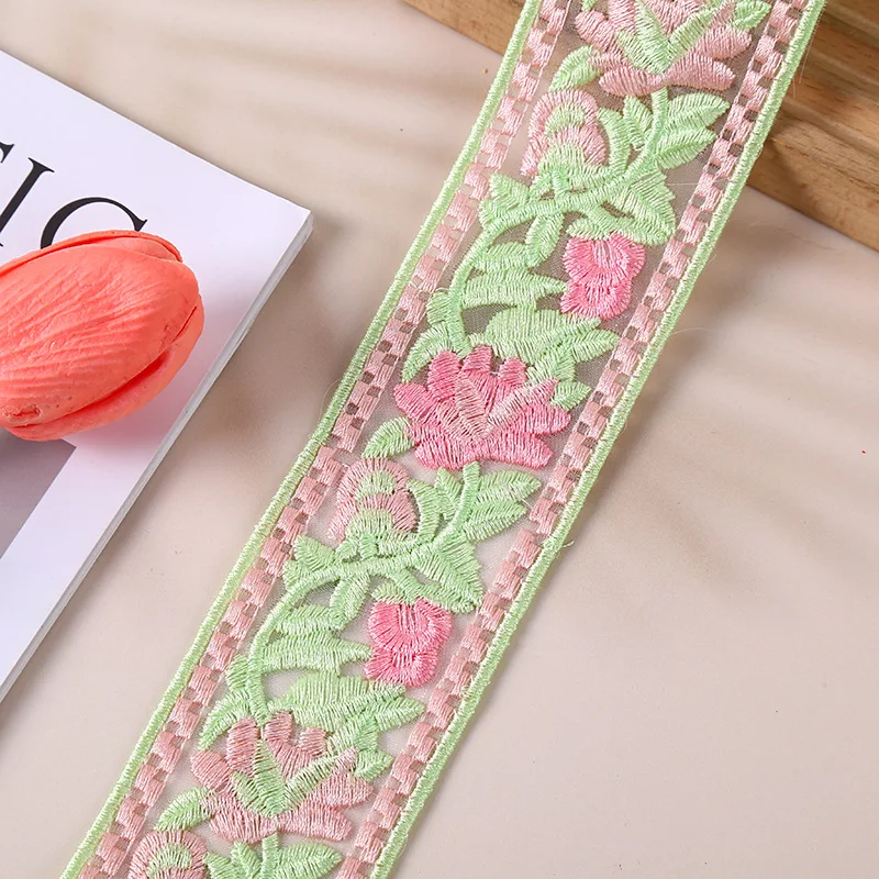 30 ярдов высококачественный дизайн цветочный полиэстер искусственное кружево