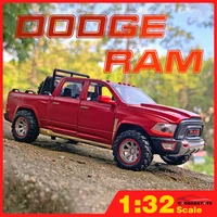 Free Gift Scale 1/32 Dodge Ram TRX Pickup Metal Diecast  Toys Cars Models Trucks For Boys Children Kids 1:32 Off-road Vehicles