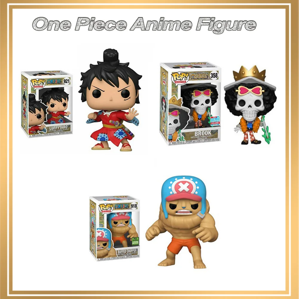 

Фигурка аниме Funko Pop, 11 см, кавайная, Луффи, Брук, чоппер, Коллекционная модель DecorDoll, детская игрушка, подарок из ПВХ