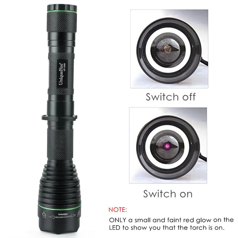 UniqueFire тактический фонарь для охоты 1508 940NM IR Led полный набор объективов 38 мм 50 67 75
