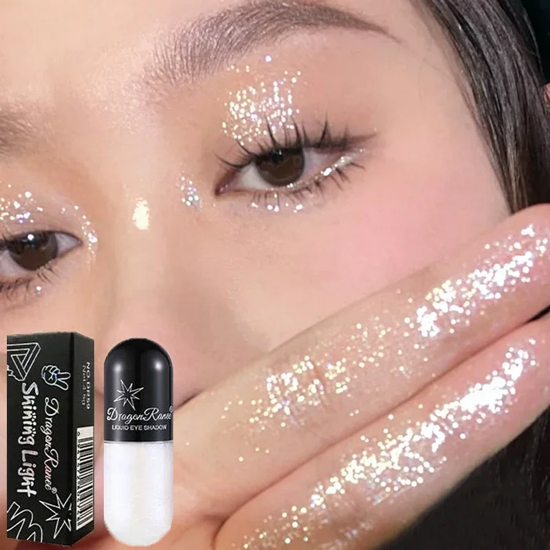 Жемчужные блестящие бриллиантовые тени для век водостойкие супер долговечные