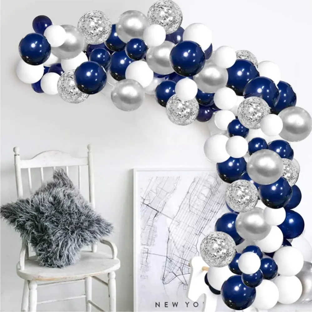 

Balloon Chain Balloon Set Balloons Graduation Decor Dark Blue Series Decorative Atmosphere Maker Navy Blue Wedding Decoration