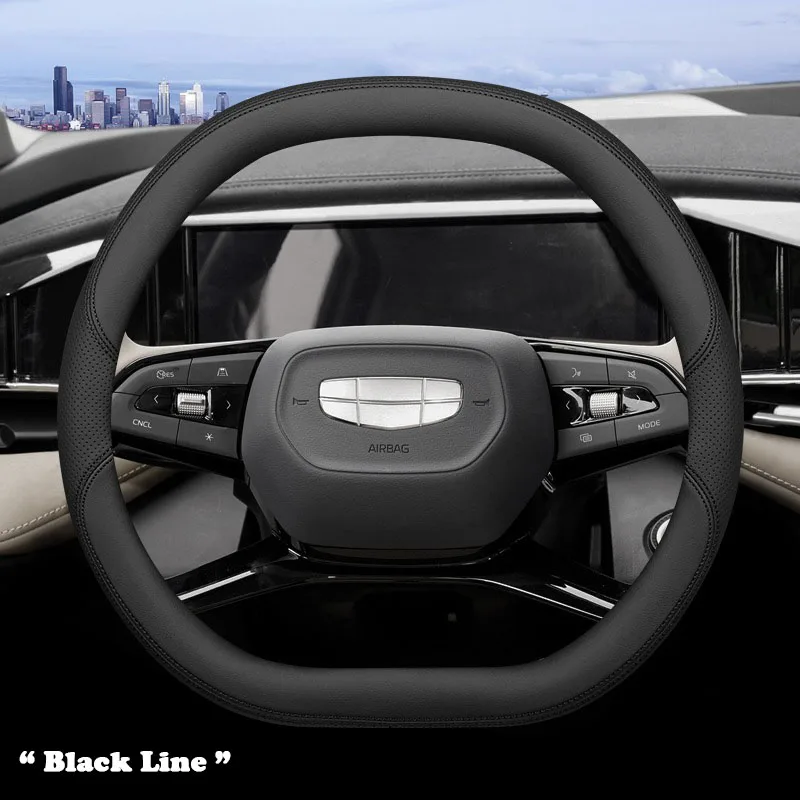 

Для NEW Geely Cityray 2024 2025 автомобильный чехол на руль ультратонкие кожаные нескользящие чехлы на ручки аксессуары для декора интерьера