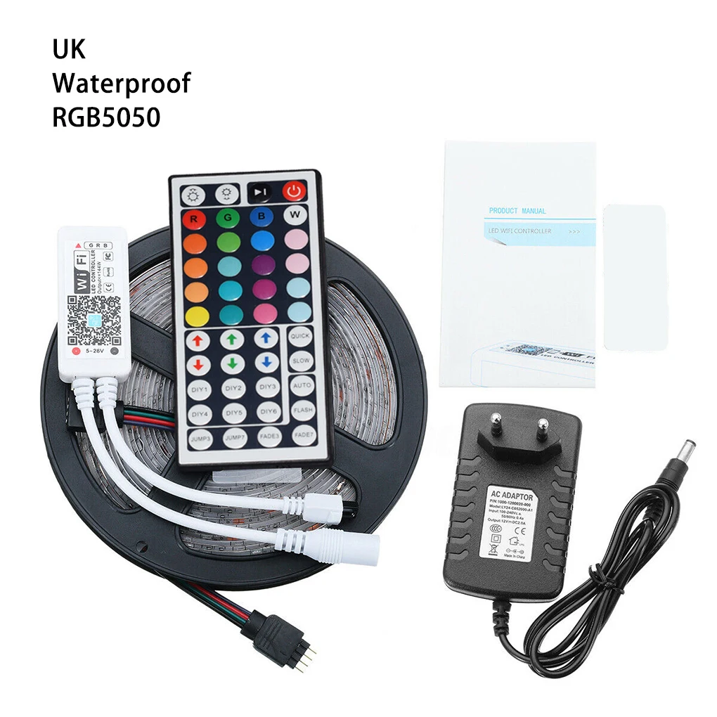 

Remote Control RGB Light Strip Home Decorative LED Lamp Ribbon, 5050, 300RGB, 10m, IP65, AU Plug