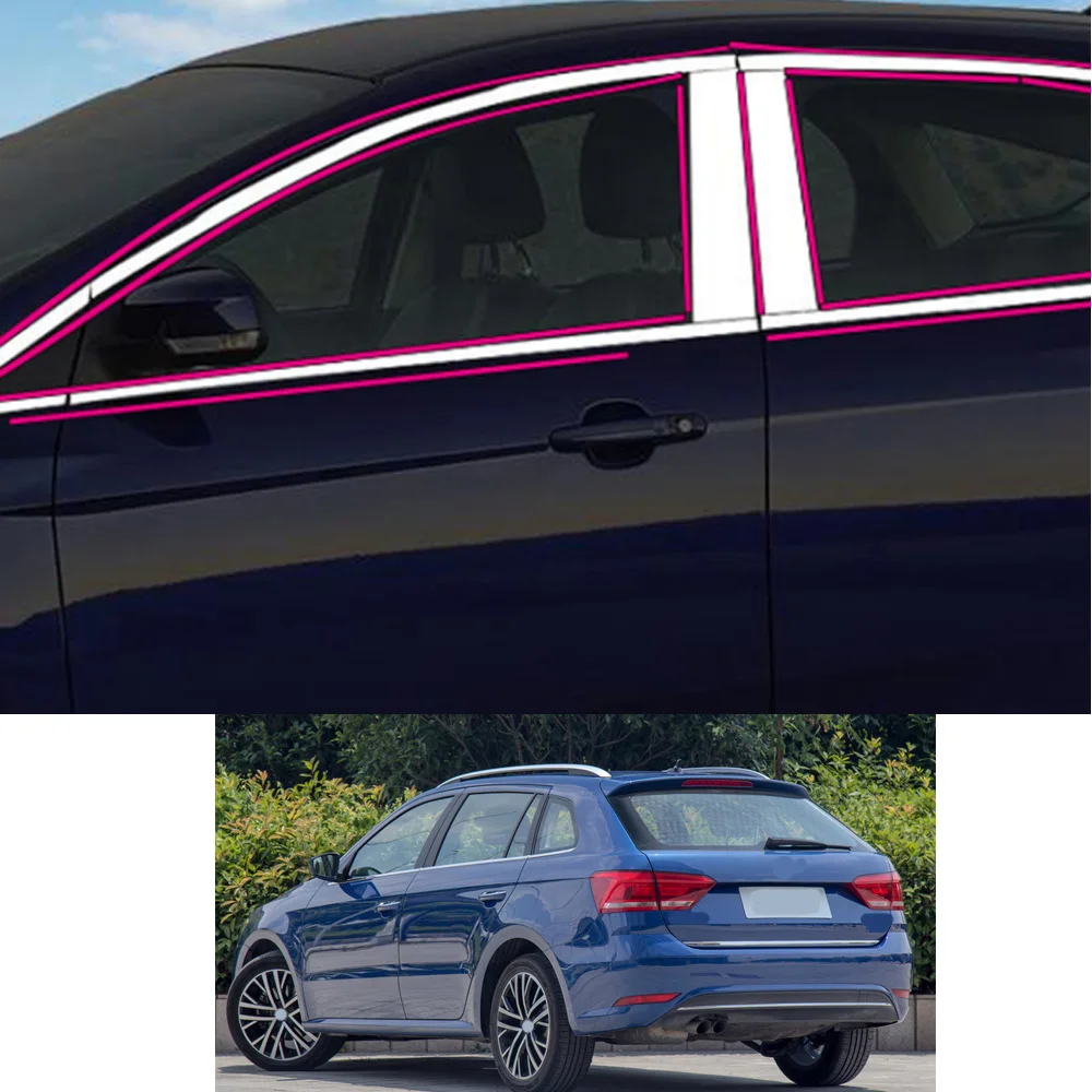 

For VW Volkswagen Lavida Hatchback 2013 2014 2015 2016 2017 Car Sticker Garnish Pillar Window Middle Strip Trim Frame Hoods