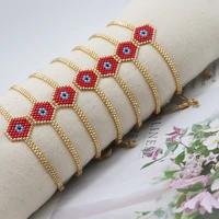 zhongvi miyuki bracelet for women fashion evil eye bracelets pulseras mujer 2022 femme red eye jewelry handmade loom beads