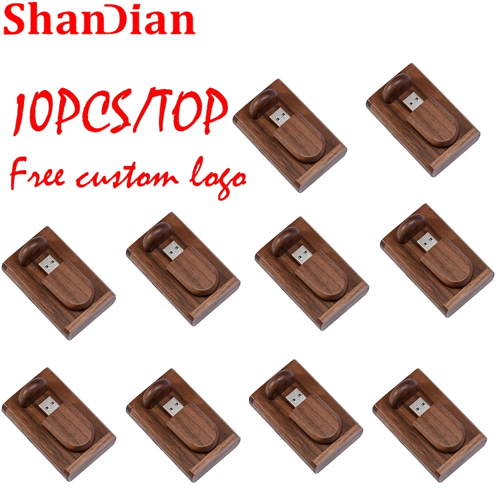 Shandian Pagar Madeira Usb2.0 Flash Drive Presentes de Casamento Caneta Drives 64gb Fotografia Vara de Memória 32gb Logotipo Livre Alta Velocidade u Disk