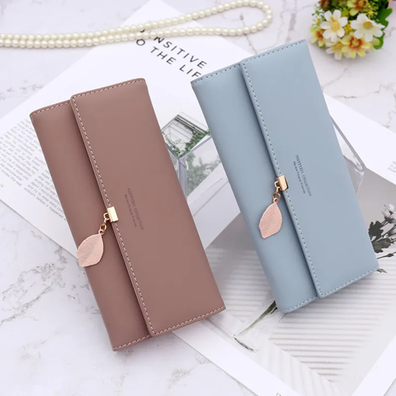 Women's Wallets Long Style Lady Purse High Quality Pu Skin Female Clutch Bag Coin Pocket Credit Card Holder Carteras Para Mujer