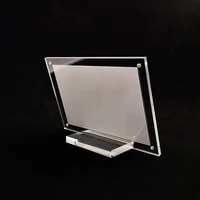 acrylic crystal clear price tag clip sign card holder table desk top menu display label racks phone frame stand