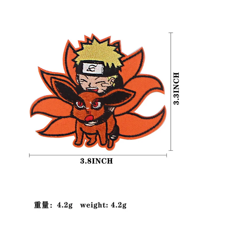 Anime Catoon Naruto  Kakashi Sasuke DIY Sewing Ironing Patches Heat Transfer Stickers on Men boy Clothing Decor Custom Patch images - 6
