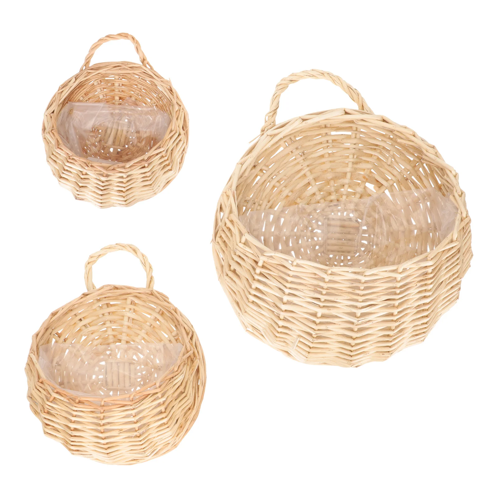 

Wall Hanging Flower Basketwoven Planter Pot Pots Baskets Wicker Rattan Flowerpot Fence Farmhouse Holder Vase Storageindoor