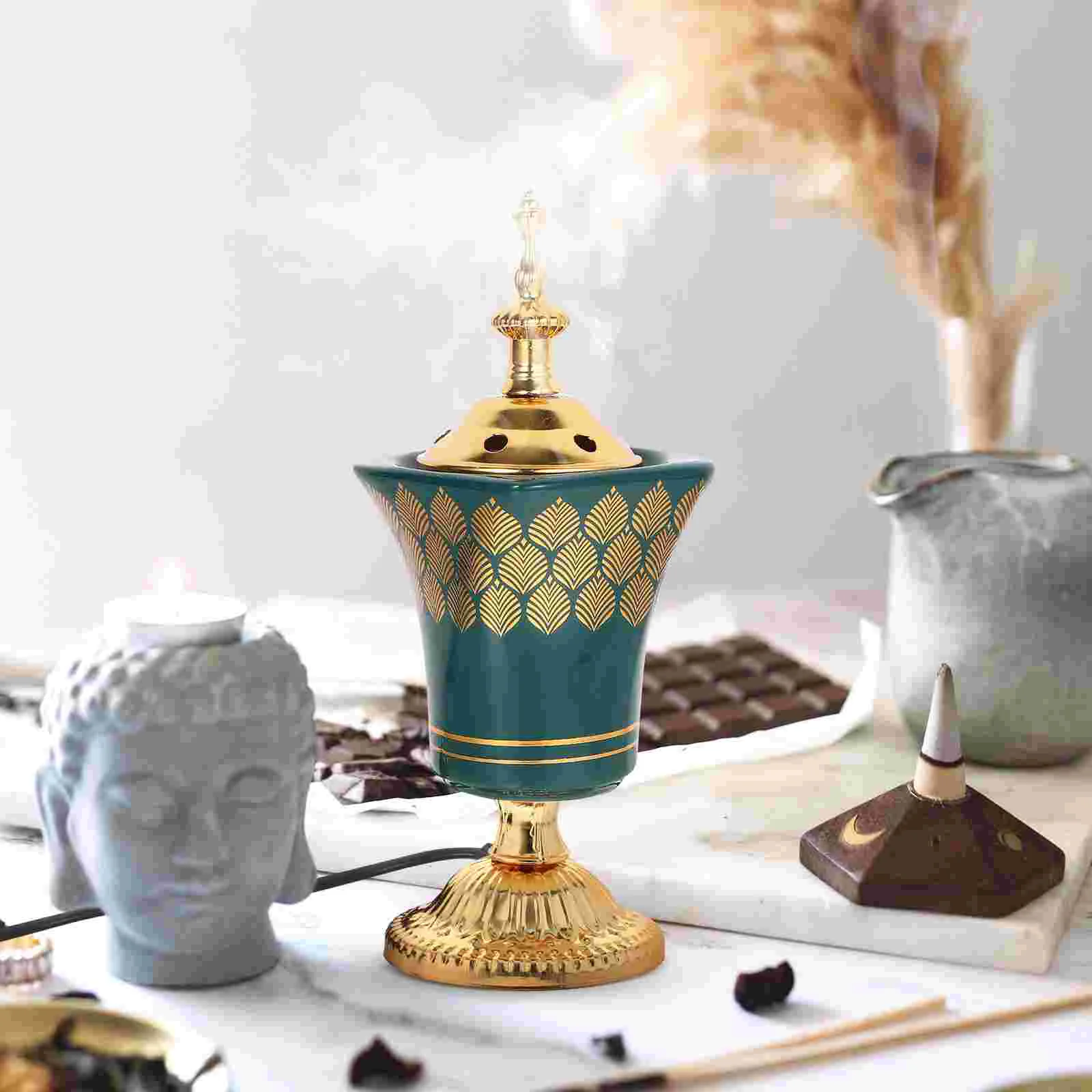 Железная керамическая электрическая курильница для украшения дома средняя