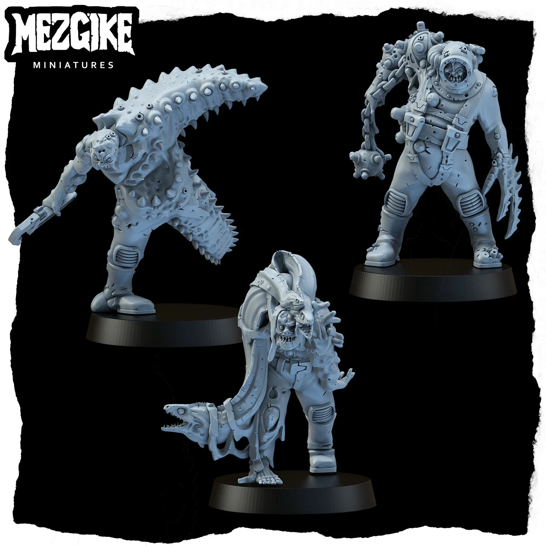 Фото Rigwalkers, horde B, Миниатюра чумного монстра, Infested Proxy Figure, Pustulent Fighter, 3D-печатная модель, настольный Wargame TRPG №3