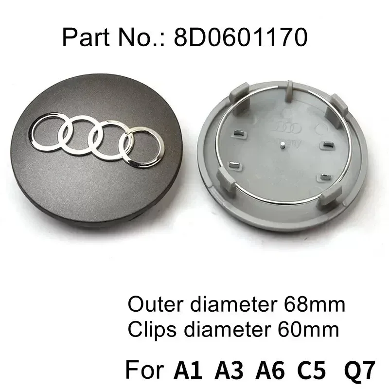 

4 шт. крышки ступицы колес 60 мм 61 мм 68 мм 69 мм для AUDI A3 A4 A5 A6 A7 A8 S4 Q7 Q3 автомобильный Стайлинг значок автоаксессуары