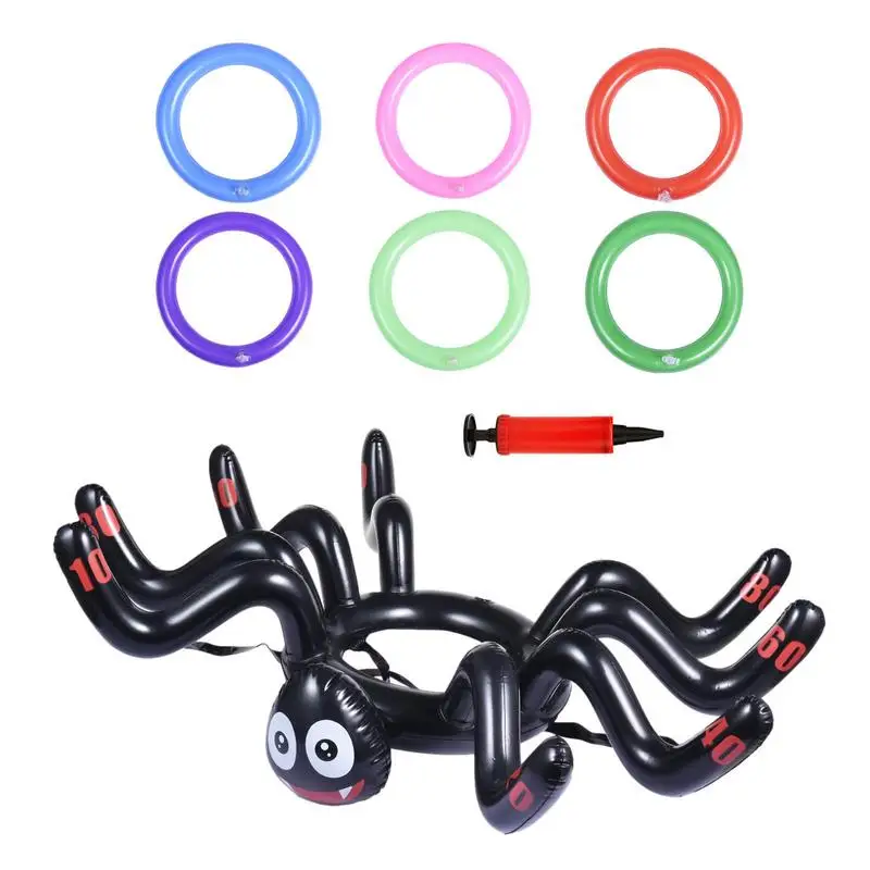 

Inflatable Spider Pool Game Floating Ring Toy For Party