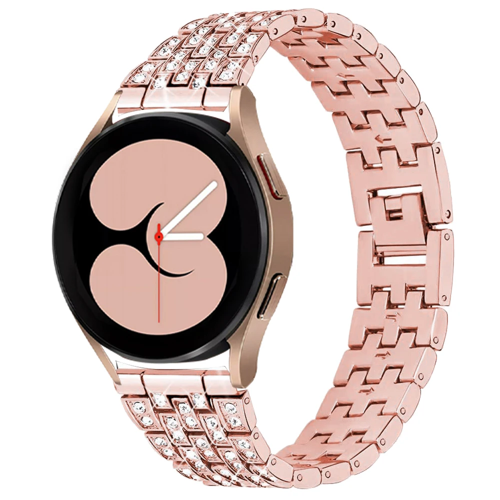 Ремешок Алмазный для Samsung Galaxy Watch 4 Classic металлический браслет из нержавеющей