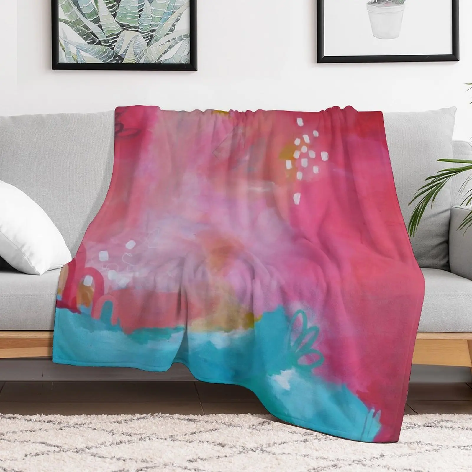 Вовремя смешанные Медиа искусства Сельский художник плед одеяло модные диваны