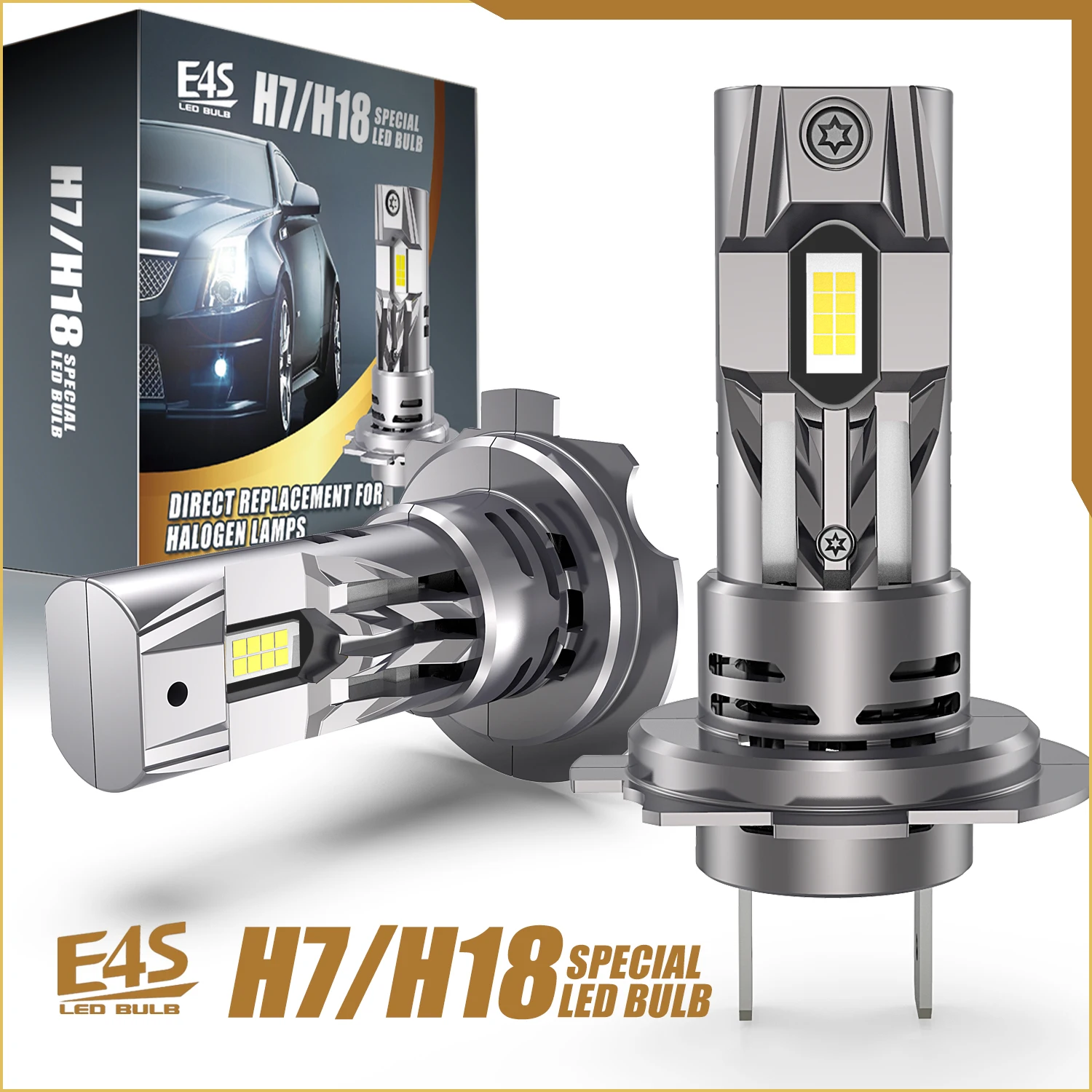 

2 шт., Автомобильные светодиодные лампы H7 H18 12 В 55 Вт