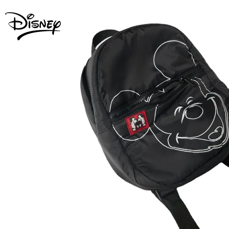 Disney Boys Bag Black Mickey Mouse Print Cartoon Pattern Lightweight for Boys Children Kindergarten Small Shoulder Backpack