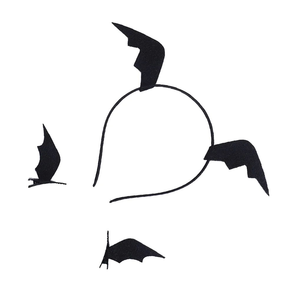 

3pcs Creative Bat Wings Hairpins with Hairband Party Girls Headdress