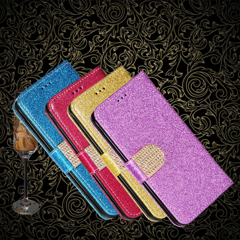 

Bling Diamond Leather Wallet Leather Case For Infinix Hot 5 8 10 10s 10T Lite 6 7 9 Pro Play S3 S3X 6X phone cover
