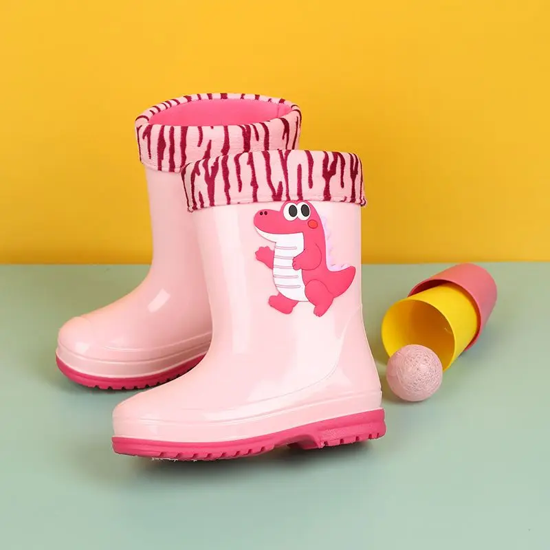 2023 Spring New Style Safety Rain Boots For Kids Child Waterproof Boots Rain Shoes For Girl Decorative Cartoon EVA  Rain Boots