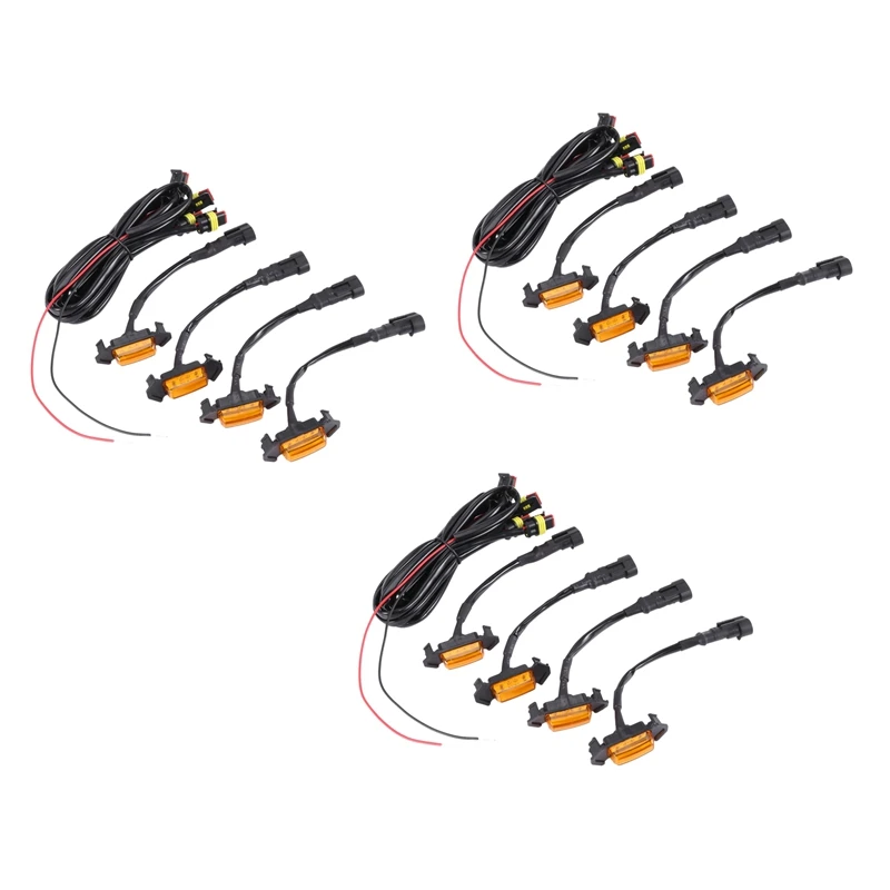 

Set Of 12 Grille Amber LED Lights Kit For Toyota Tacoma Trd Grill 2016-2018