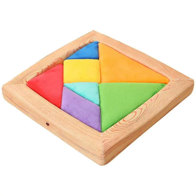 

Большая мягкая головоломка tangram, игрушка для раннего развития и мягкие плюшевые головоломки для детей, Обучающие игрушки, большая подушка