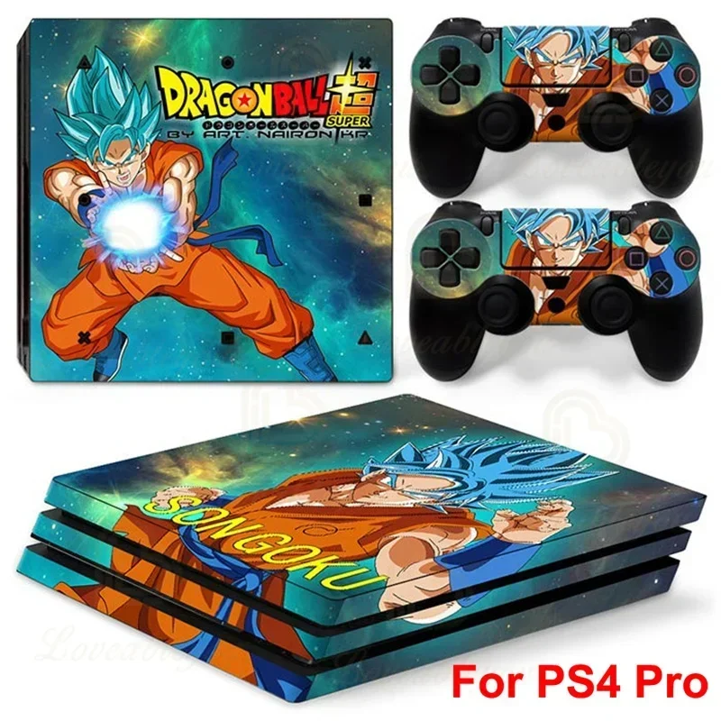 Фото 3D-наклейка с изображением Dragon Ball для консоли PS4 Pro, высококачественный виниловый стикер с Гоку и Вегетой, подарок для геймеров №1