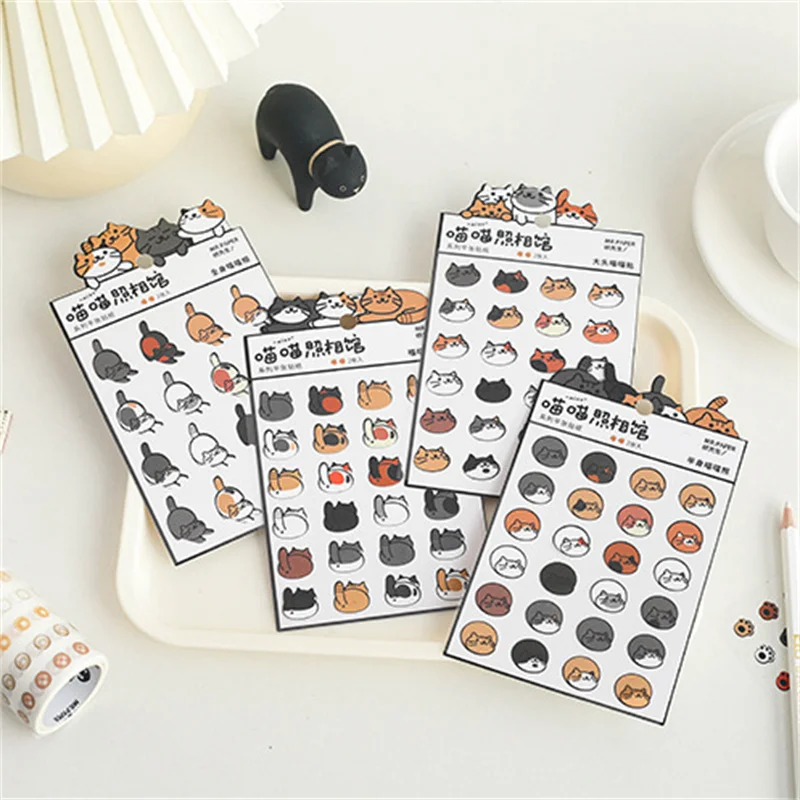 

Cartoon Cute Funny Cat Animal Creative Graffiti Sticker Bike Skateboard Car Helmet Notebook Computer Kawaii Material Pasting