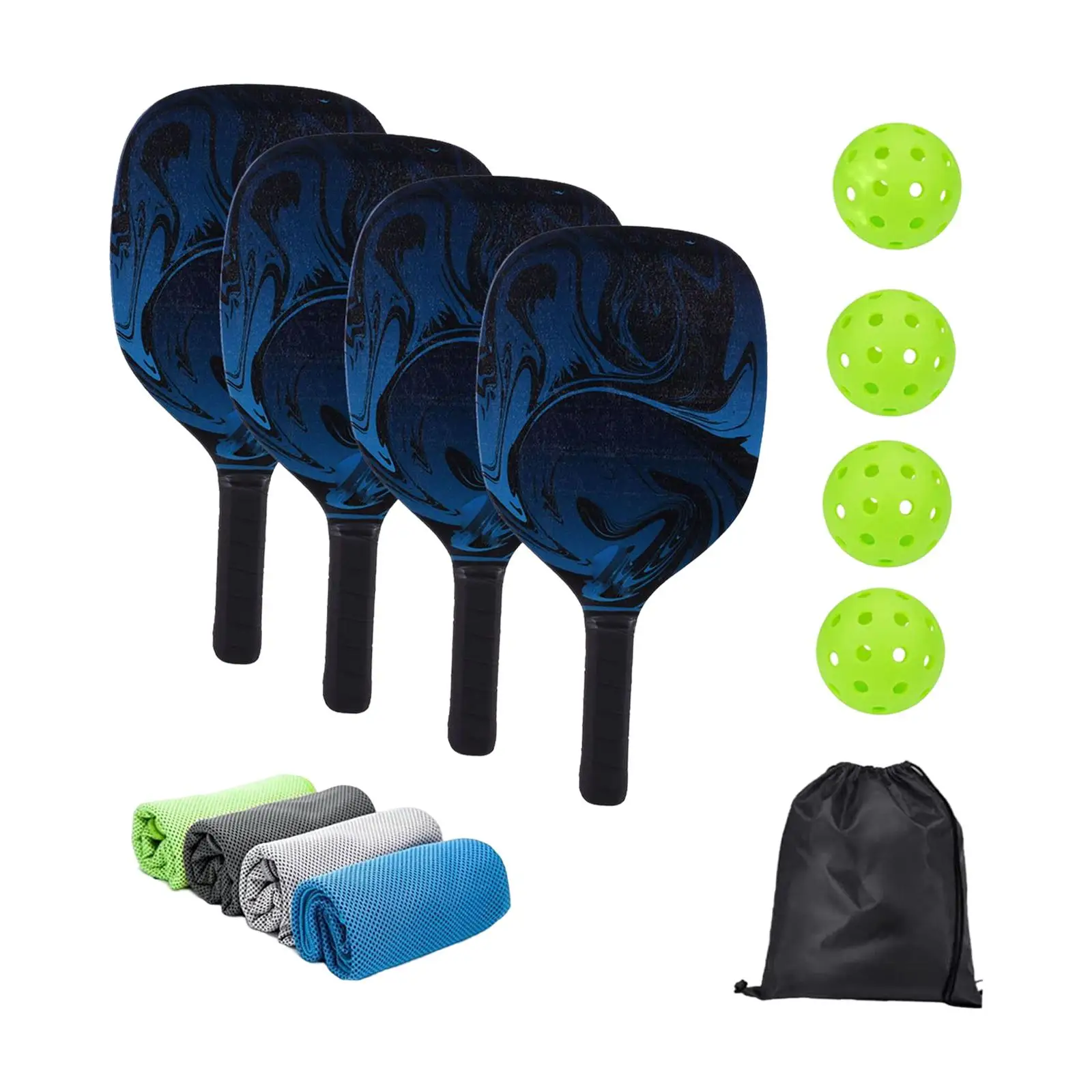 

4Pcs Pickleball Paddles Pickleball Rackets Set with Ergonomic Grip with Storage Bag