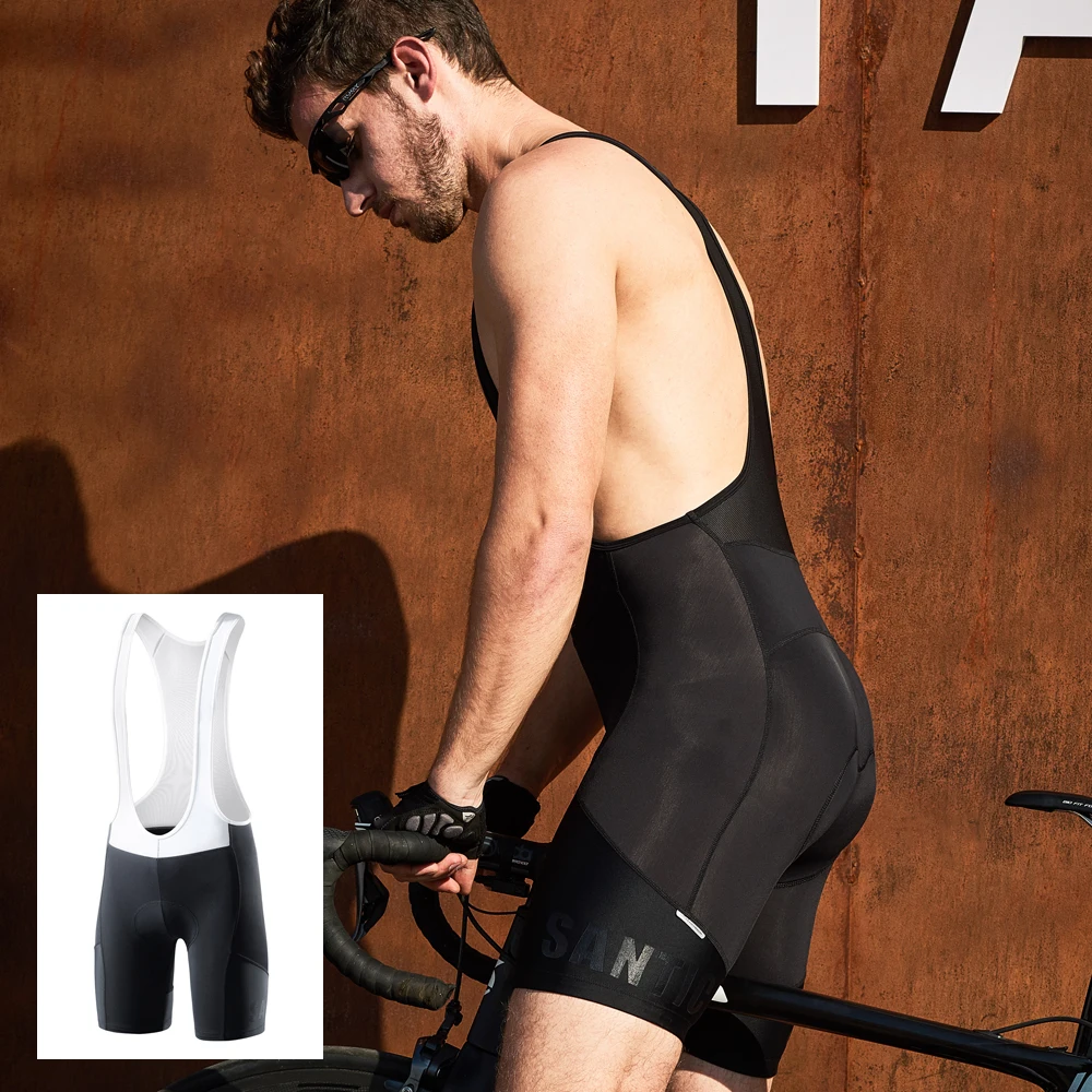 

Santic Men Summer Cycling Bib Shorts MTB Bicycle Bib Pants Breathable Quick-drying Reflective Asian Size K7MC033H