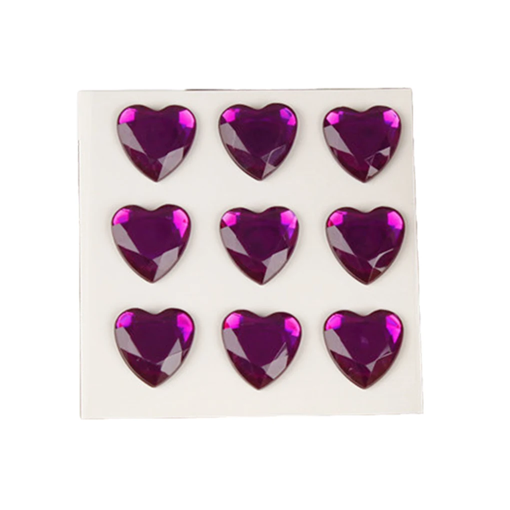 

1/2/3/5 10 Sheets Rhinestone Stickers Hand Decorations Acrylic Decals Three-dimensional Crafts Label for Guitar Table Dark