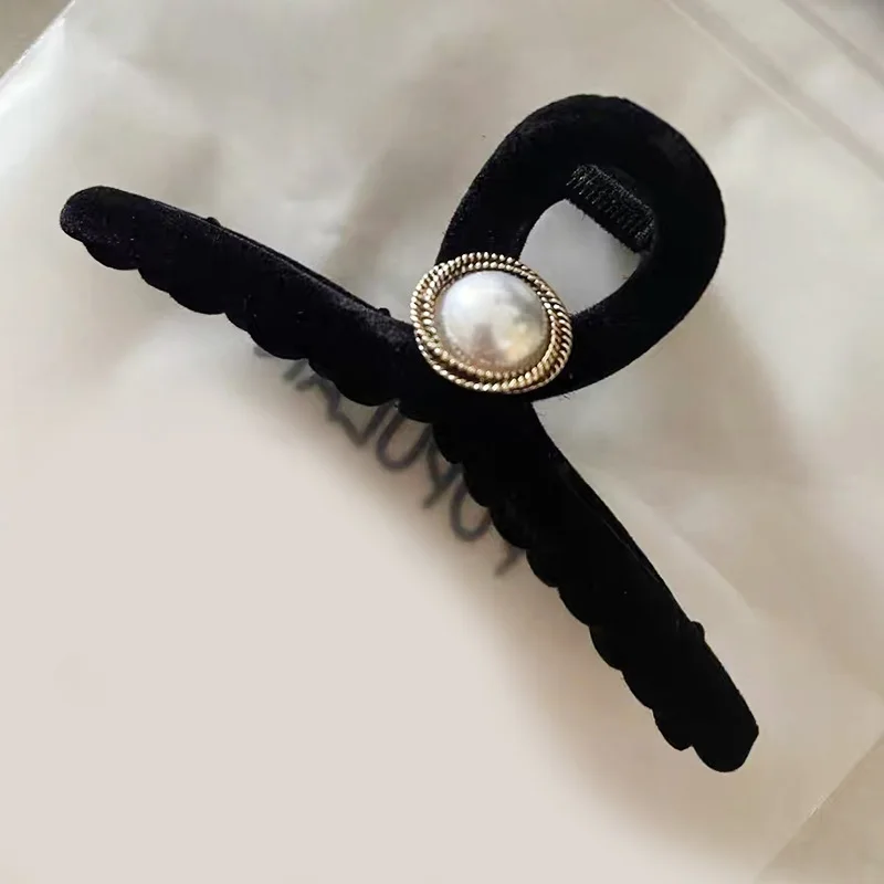 

Fashion 1Pc Black Large Hair Claws Elegant Acrylic Cross Hair Claw Crab Hair Clips Headwear for Women Girls Hair Accessories