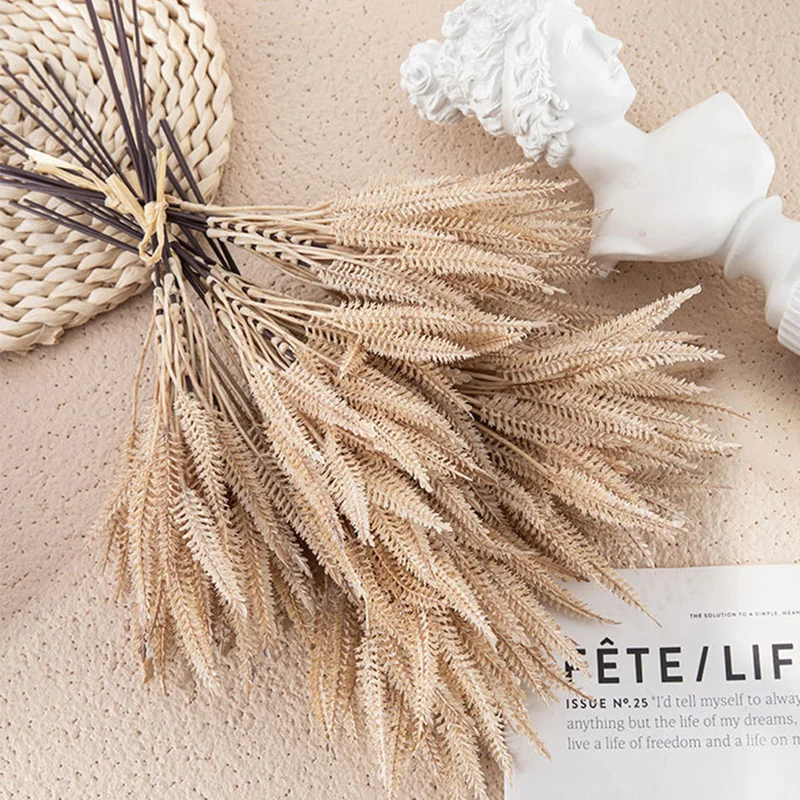 

Bunny Tails Plastic Dried Flowers Artificial Flowers Plants for DIY Floral Arrangement Home Wedding Decoration Fake Plants