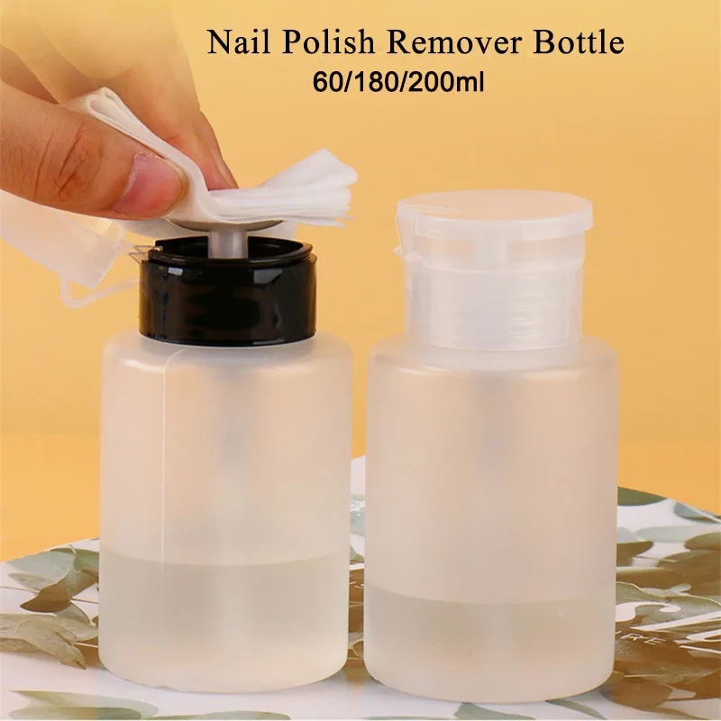 

60ml 180ml 200ml Nail Refillable Bottles Empty Pump Bottle Dispenser Nail Art Polish Remover Cleaner Makeup Bottle Manicure Tool