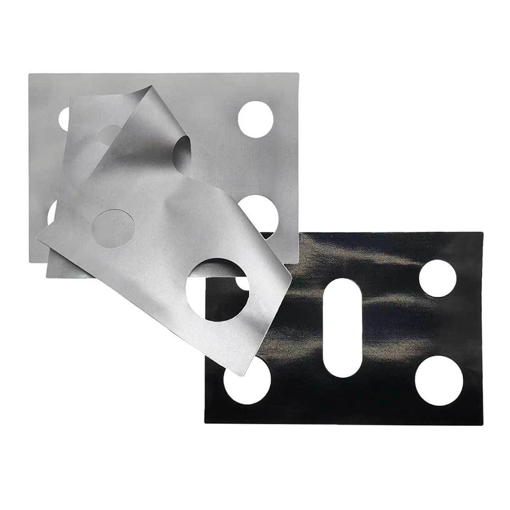 

0.4mm Thickness 5 Holes Gas Stove Protectors Cover Liner Anti-Oil Stovetop Burner Cooker Protective Covers Mat Pad Kitchen Tools