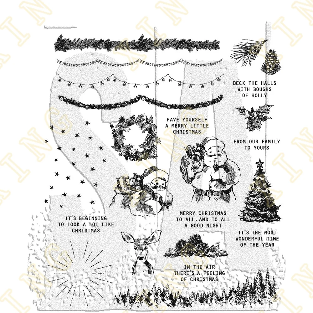 

Darling Christmas Metal Cutting Dies Silicone Stamps Scrapbooking New Make Photo Album Card Diy Paper Embossing Craft Supplies