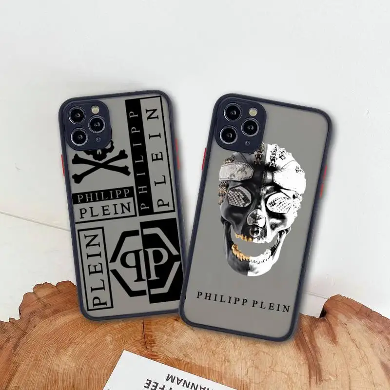 

qp-Philipp luxury Brand Phone Case For iphone 13 12 11 Pro Max Mini XS 8 7 Plus X SE 2020 XR Matte Transparent Cover