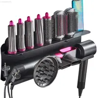 Wall Mount Holder for Dyson Airwrap Styler Supersonic Hair Dryer Stand Storage Rack for Curling Iron Wand Brushes Nozzles