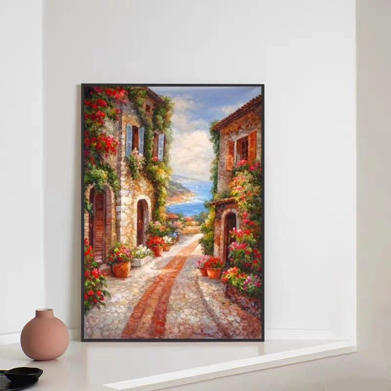

Винтажные картины на холсте абстрактный Средиземное море Сад Пейзаж плакаты и принты настенные картины для гостиной домашний декор