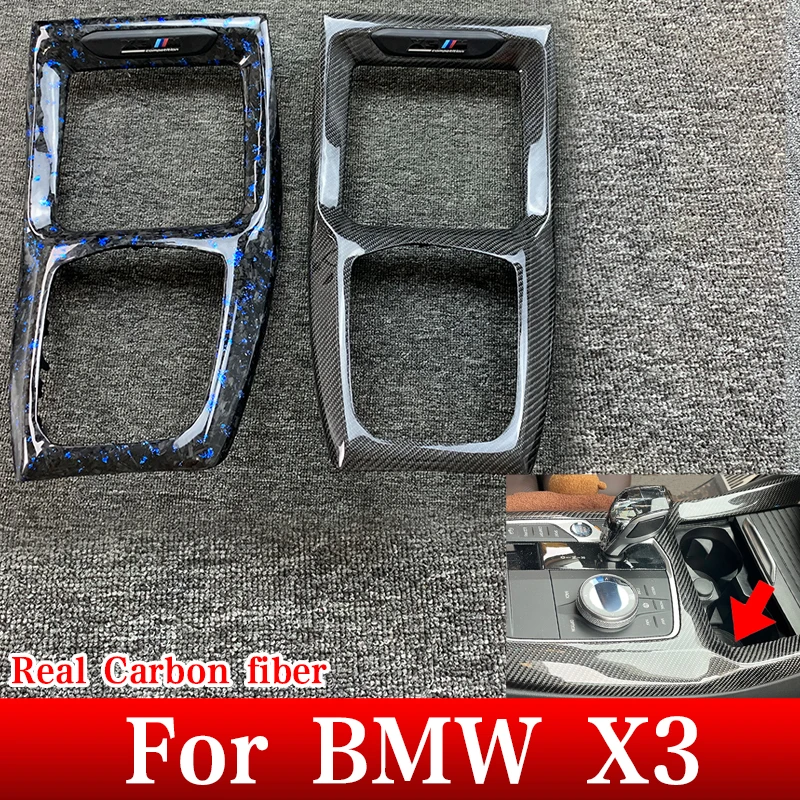 

Настоящий углерод внутренняя отделка из волокна для BMW G01 G08 2018 2019 2020 2021 2022 X3 X3M, внутренняя центральная консоль из углеродного волокна, подлокотник