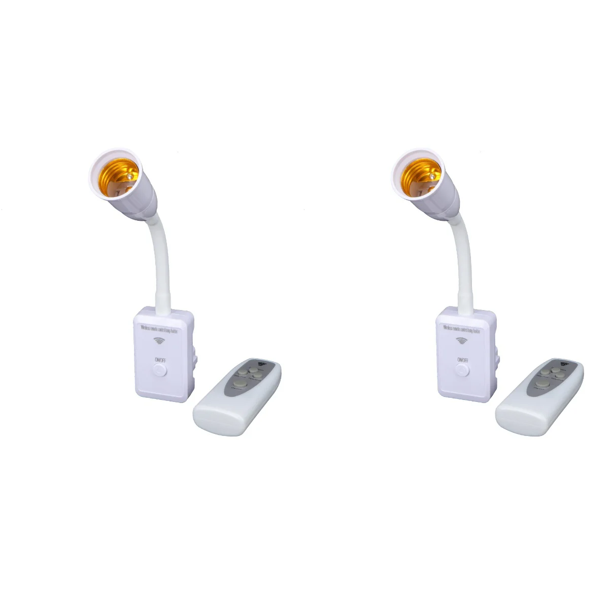 

2pcs E27 Lampholder Dimming Timing LED Bulb Base with for Home Bar with Plug - Bulb and Not Included