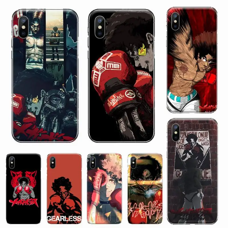 

Megalobox Joe anime Phone Case Transparent soft For iphone 12 11 13 7 8 6 s plus x xs xr pro max mini