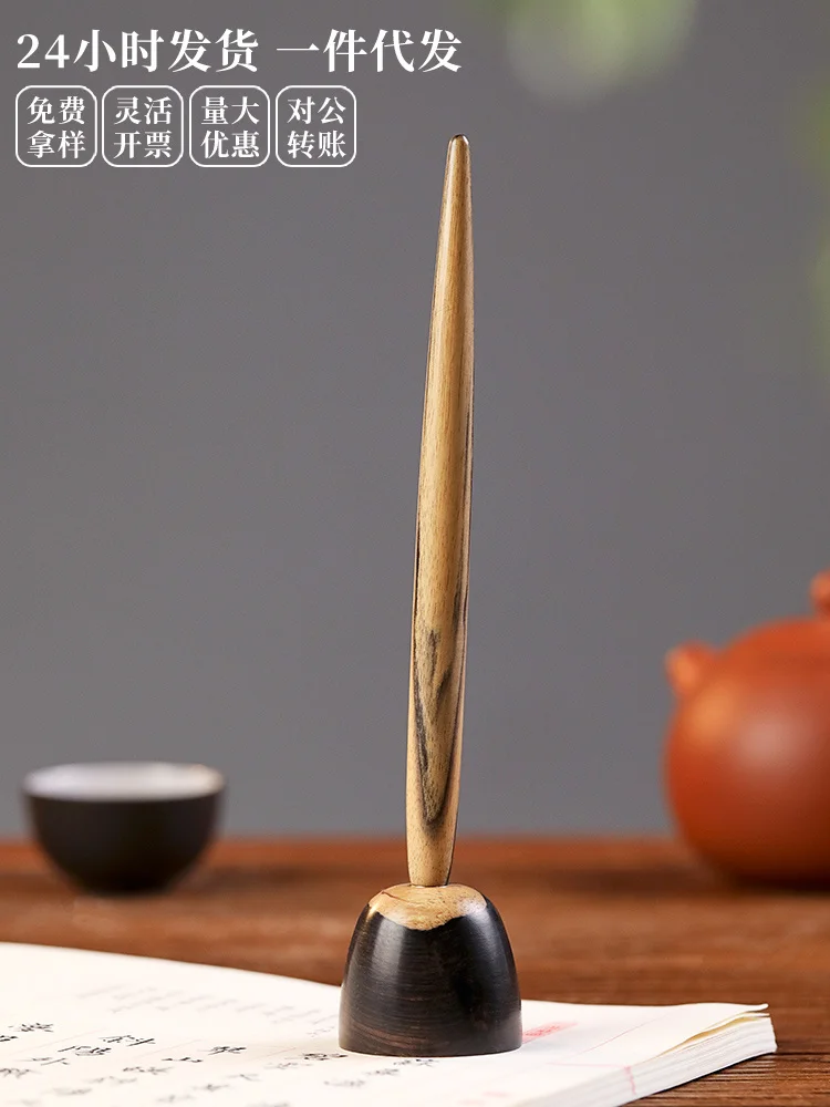 Kup Wood Eternal Pen Without Ink Creative Pencil Set With Base Students Forever Pencil